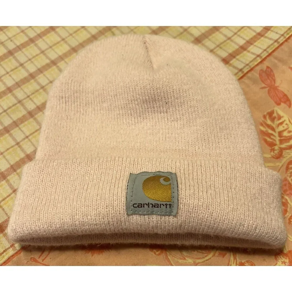 Carhartt Infant/Toddler Knit Cuffed Beanie Knit Stocking Cap‎ Winter Hat Pink